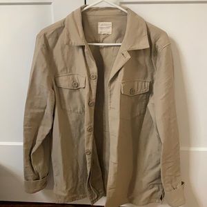Mens khaki shirt jacket